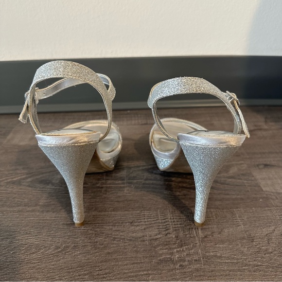 Silver Sparkly Heels - Picture 3 of 9